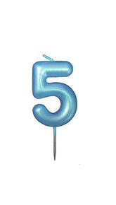 VELA NUMERO 5 CELESTE